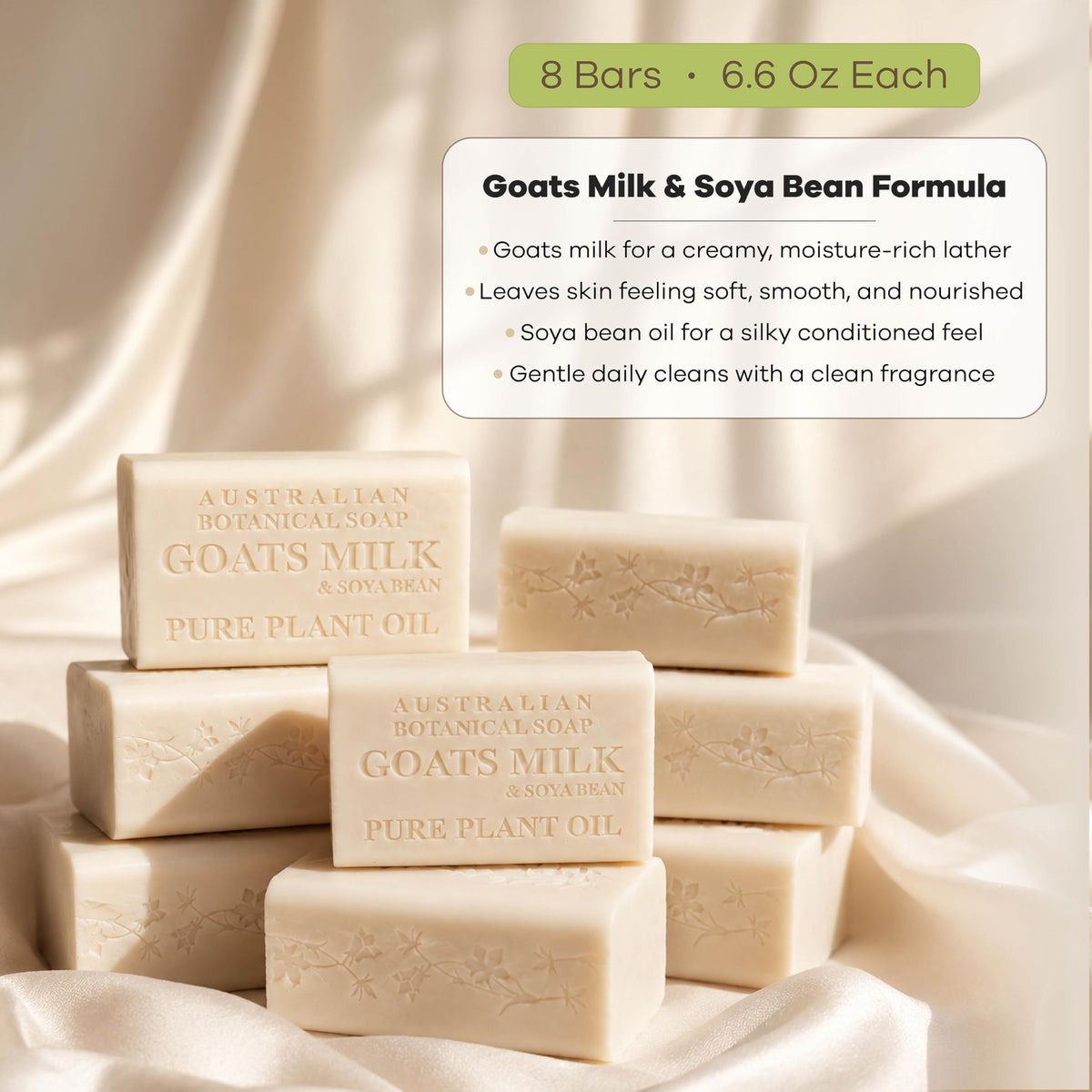 Australian Botanical Soap Goat Milk Soap bars in packaging