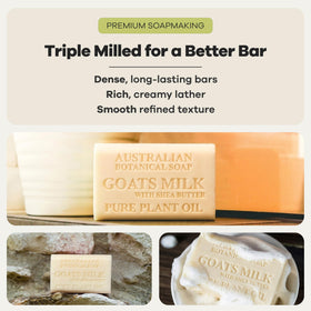 Australian Botanical Soap Goat Milk Soap in a bathroom setting