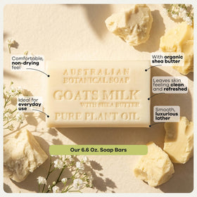 Australian Botanical Soap Goat Milk Soap lathering on hands