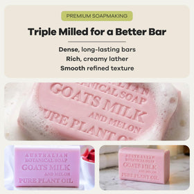 Australian Botanical Soap Goat Milk Soap with Melon lather