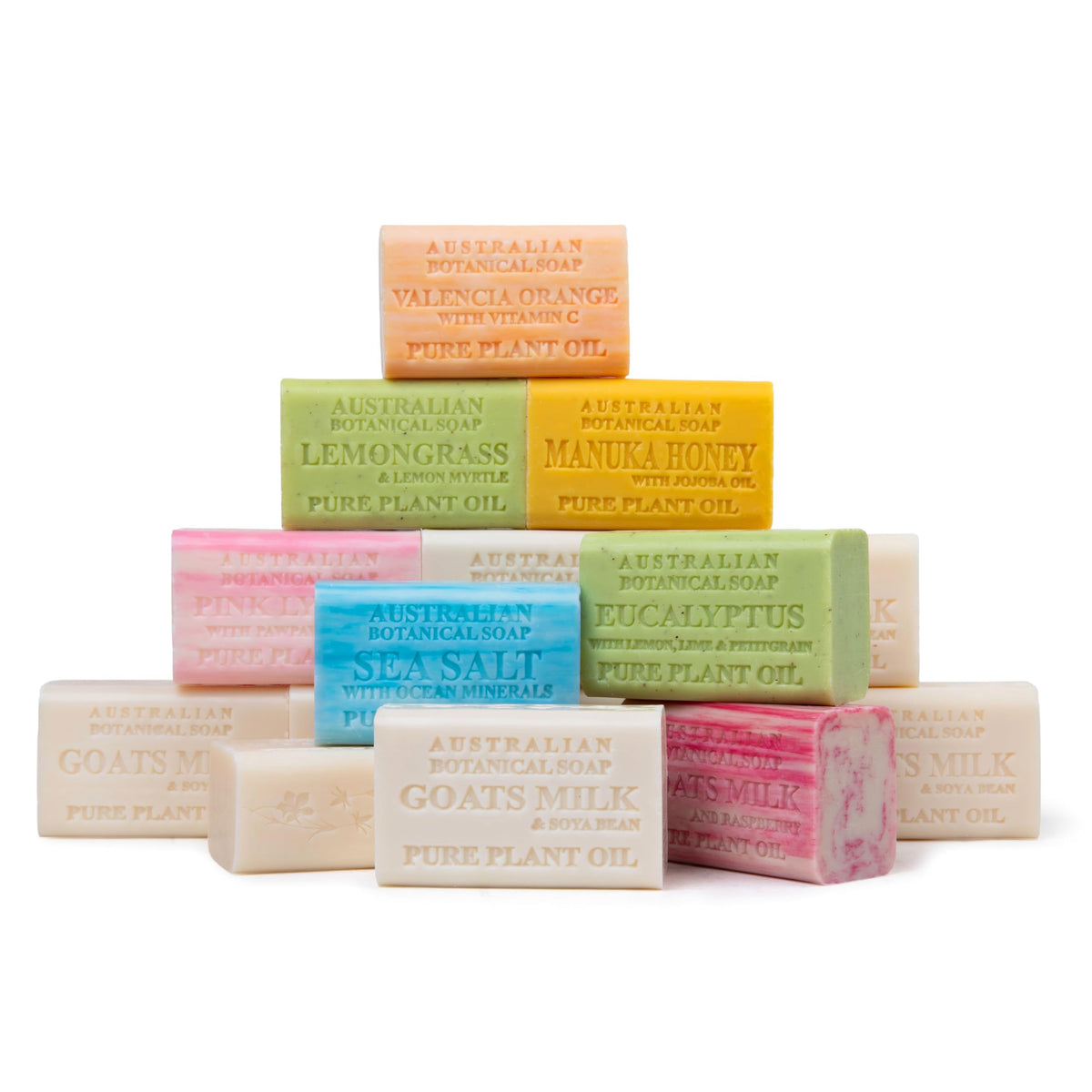 Australian Botanical Soap Goat Milk & Soya 16-Bar Set front view