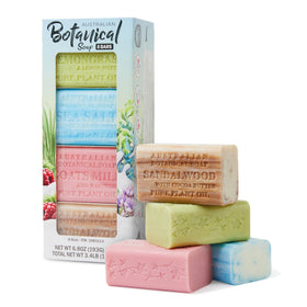 Australian Botanical Soap Variety Set with 8 bar soaps displayed