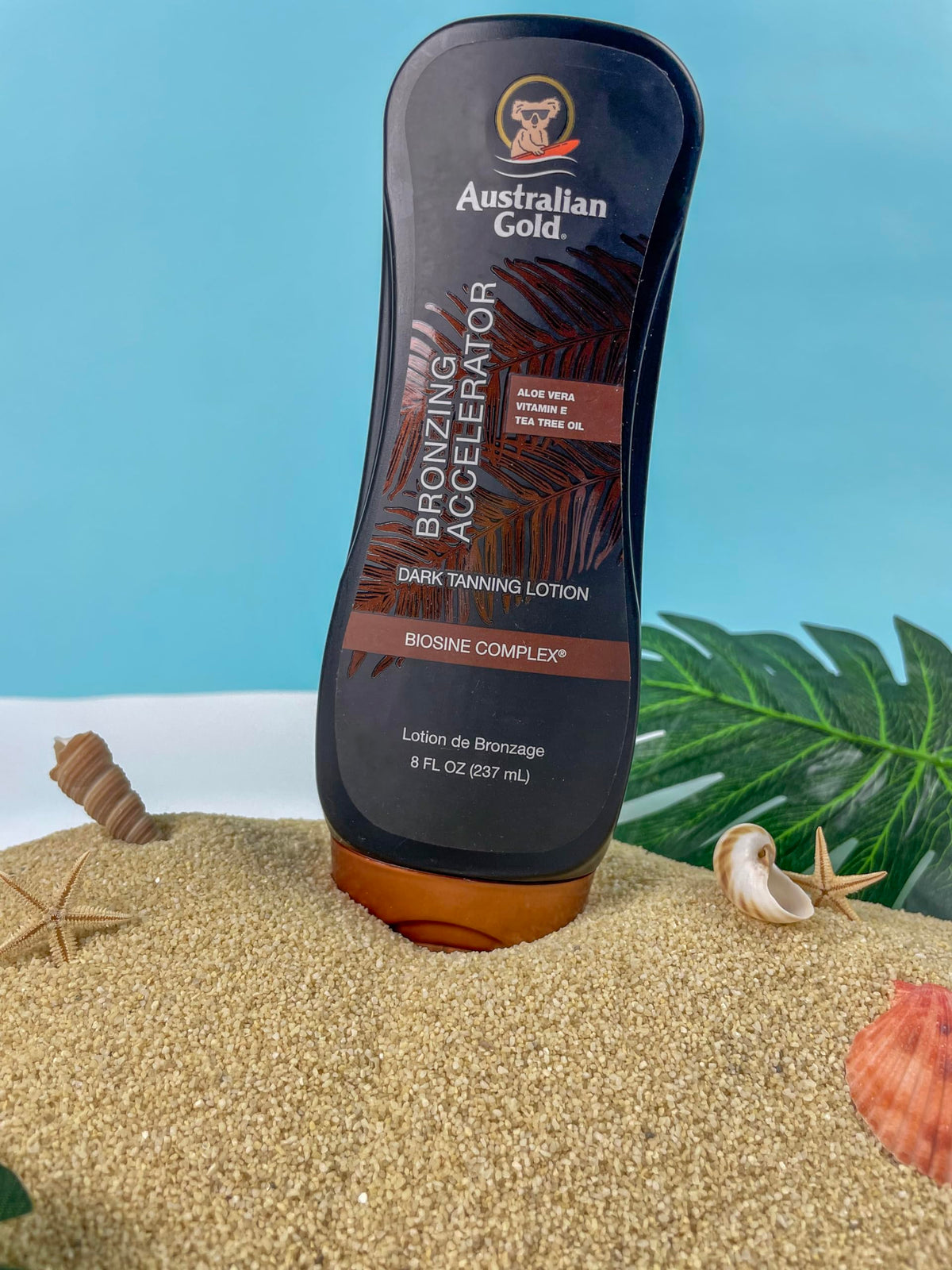 Australian Gold Dark Tanning Accelerator Lotion 8 oz back view