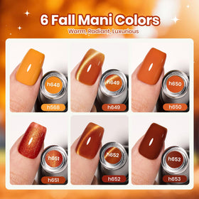 Autumn glitter shade gel polish from beetles set