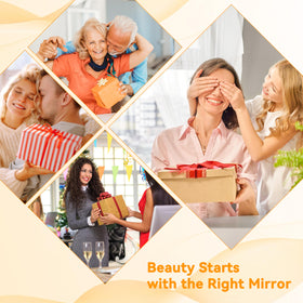 Auxmir 1X/20X Magnifying Makeup Mirror rotated for optimal viewing angle