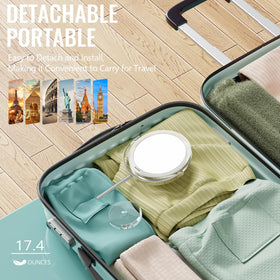 Auxmir 1X/30X Double-Sided Makeup Mirror in travel case