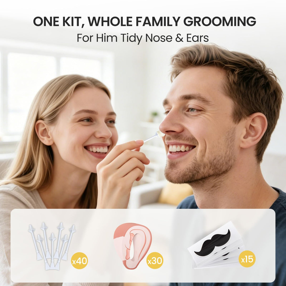 AUZEAL Mini Face Waxing Kit complete set layout