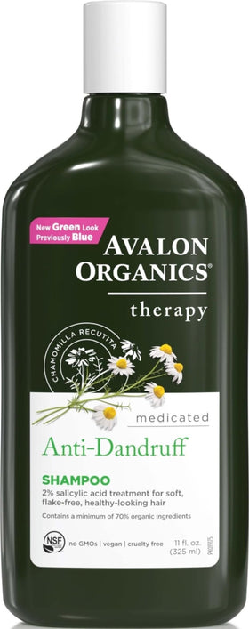 Avalon Organics Dandruff Therapy Shampoo front view 11 Fl Oz