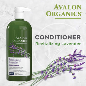 Avalon Organics Nourishing Lavender Conditioner with lavender flowers