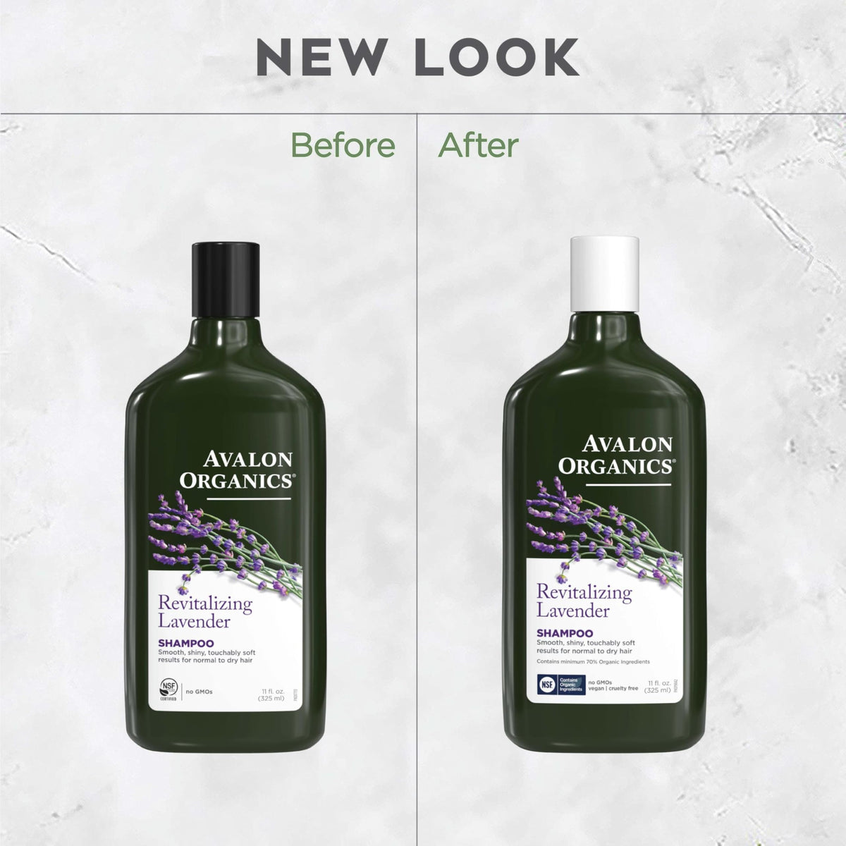 Avalon Organics Revitalizing Lavender Shampoo 380g in bathroom setting