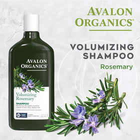 Avalon Organics Rosemary Shampoo with natural ingredients displayed