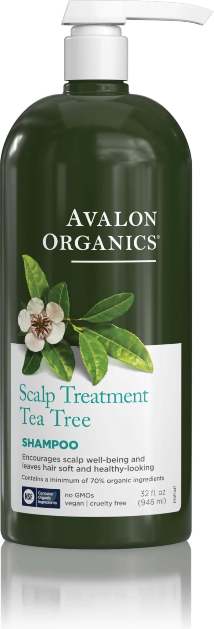 Avalon Organics Scalp Tea Tree Shampoo front view 32 fl oz