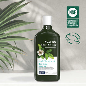 Avalon Organics Tea Tree Shampoo showing texture
