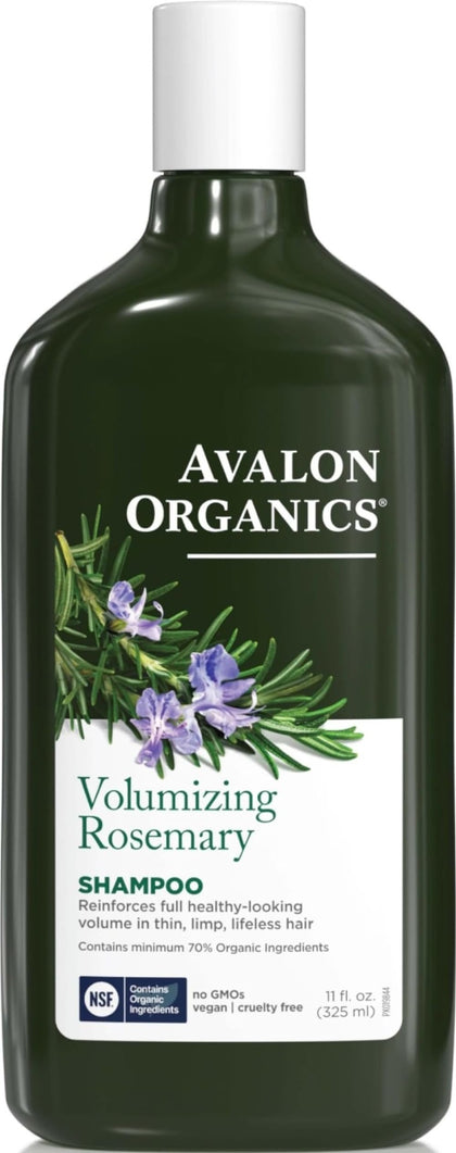 Avalon Organics Volumizing Rosemary Shampoo 11 oz front view