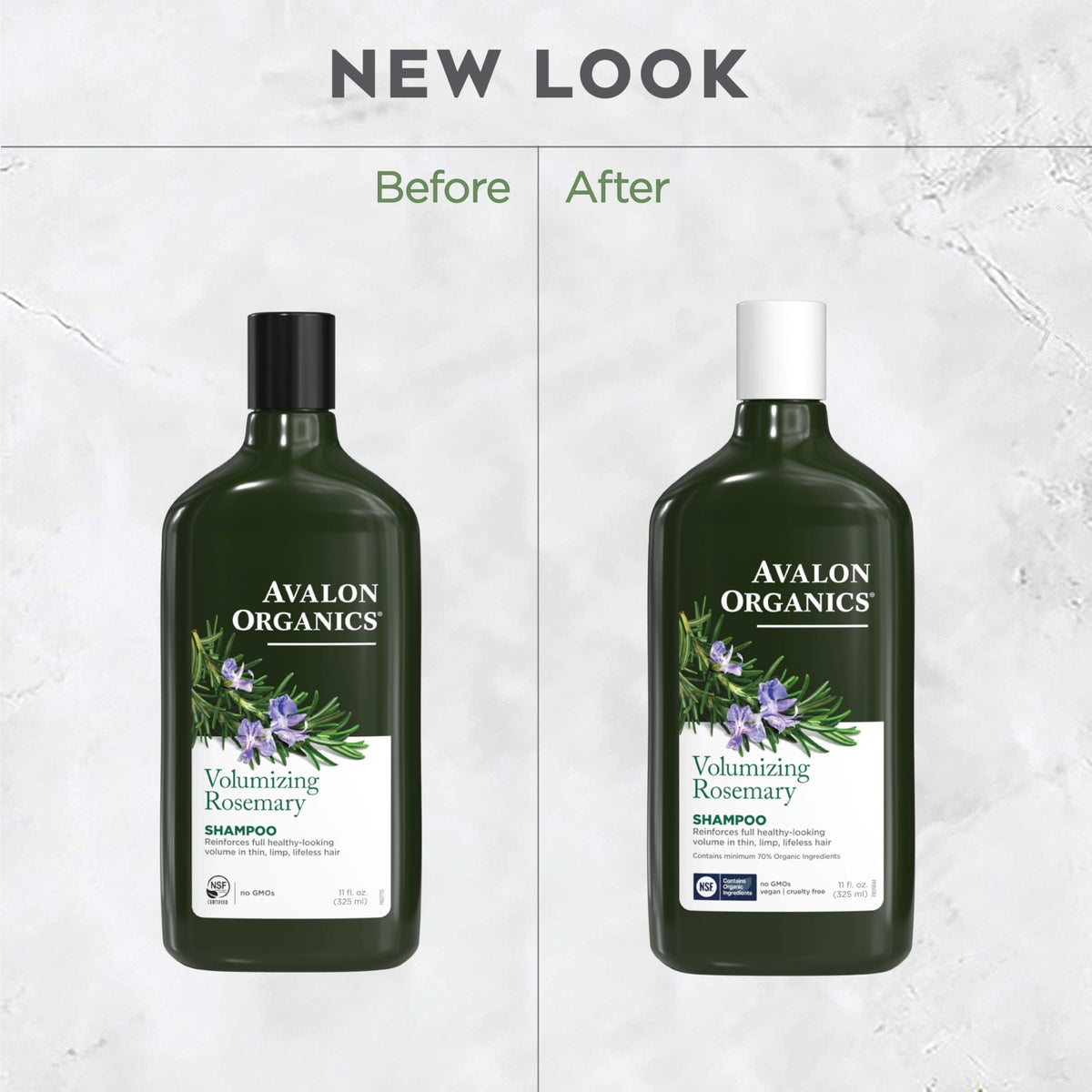 Avalon Organics Volumizing Rosemary Shampoo packaging details