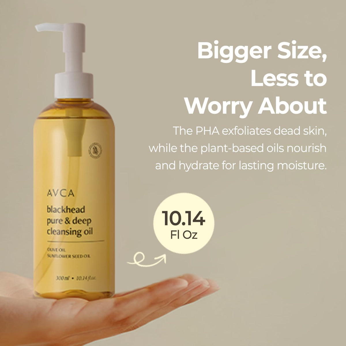 AVCA Cleansing Oil back label showing ingredients