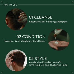 Aveda Rosemary Mint conditioner in bathroom setting