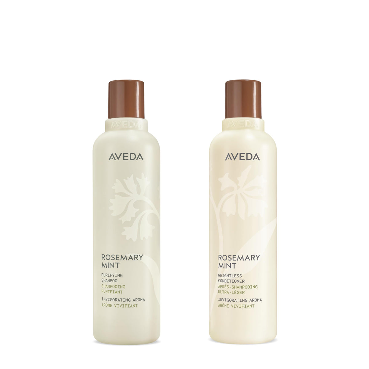 Aveda Rosemary Mint Purifying Shampoo and Conditioner Set front view
