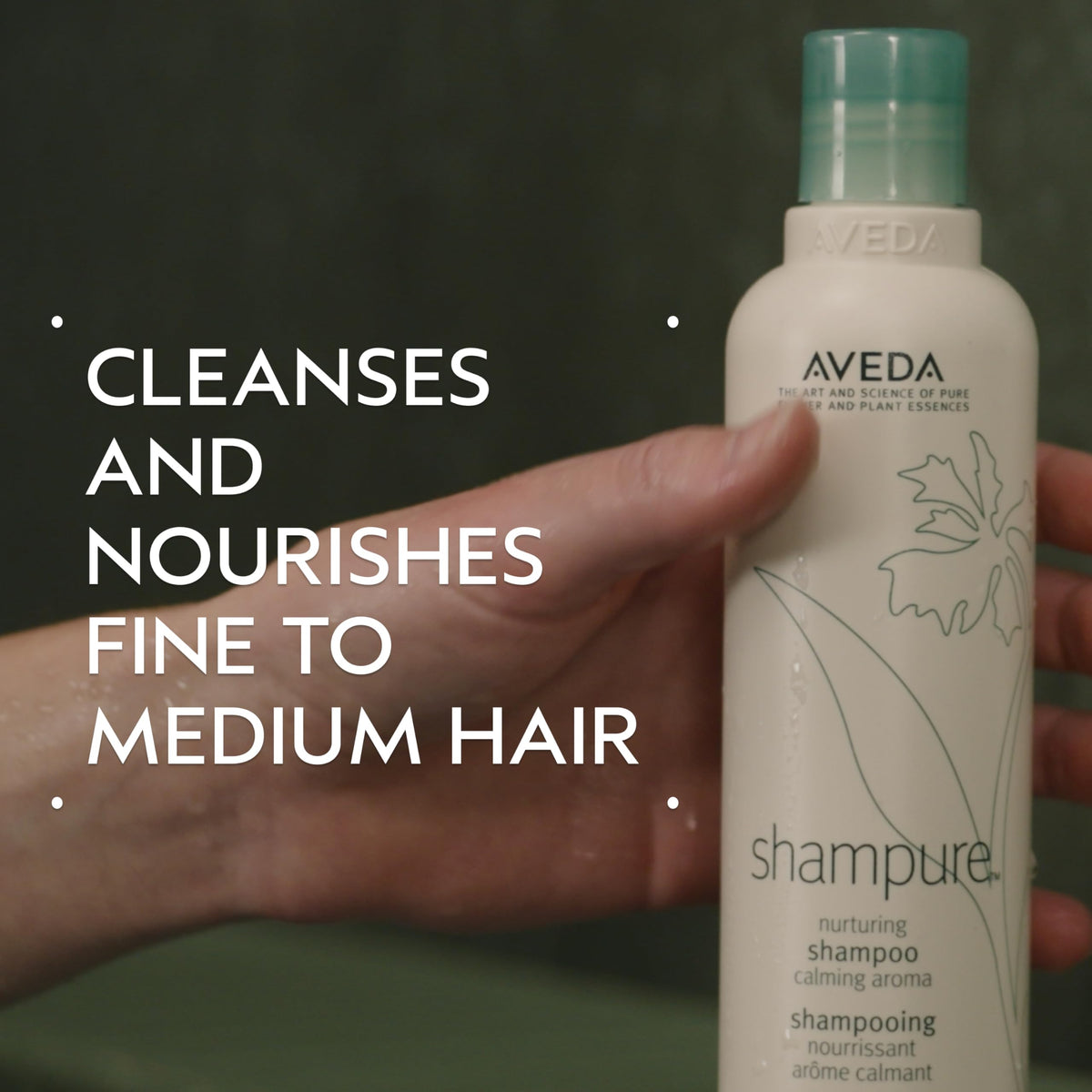 Aveda Shampure Nurturing Shampoo bottle side view