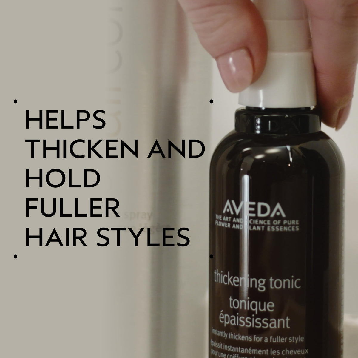 Aveda Thickening Tonic spray nozzle close-up