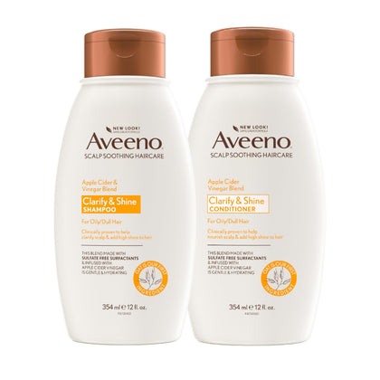 Aveeno Apple Cider Vinegar Shampoo 12 fl oz front view