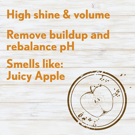 Aveeno Apple Cider Vinegar Shampoo and Conditioner in bathroom setting