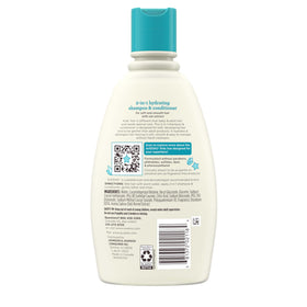 Aveeno Baby Kids 2-in-1 Shampoo & Conditioner in a bathroom setting