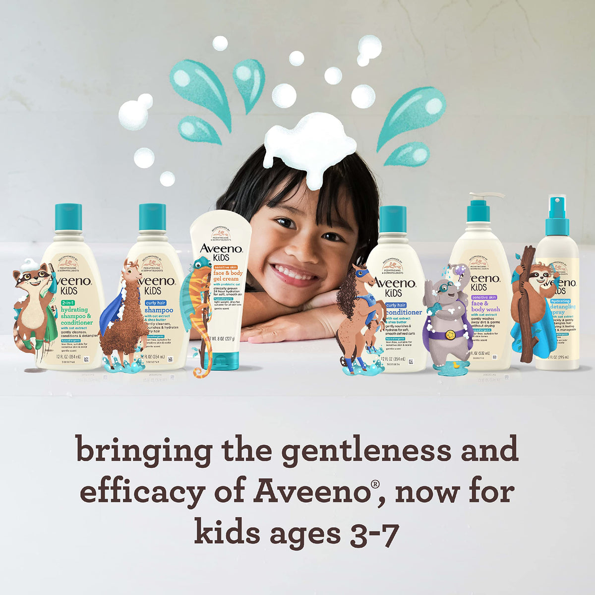 Aveeno Baby Kids 2-in-1 Shampoo & Conditioner usage instructions
