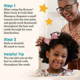 Aveeno Baby Kids Coily Hair Leave-In Conditioner with coconut oil and oat extract