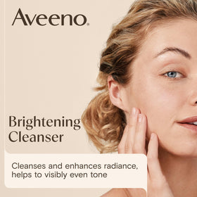 Aveeno Brightening Cleanser bottle side view
