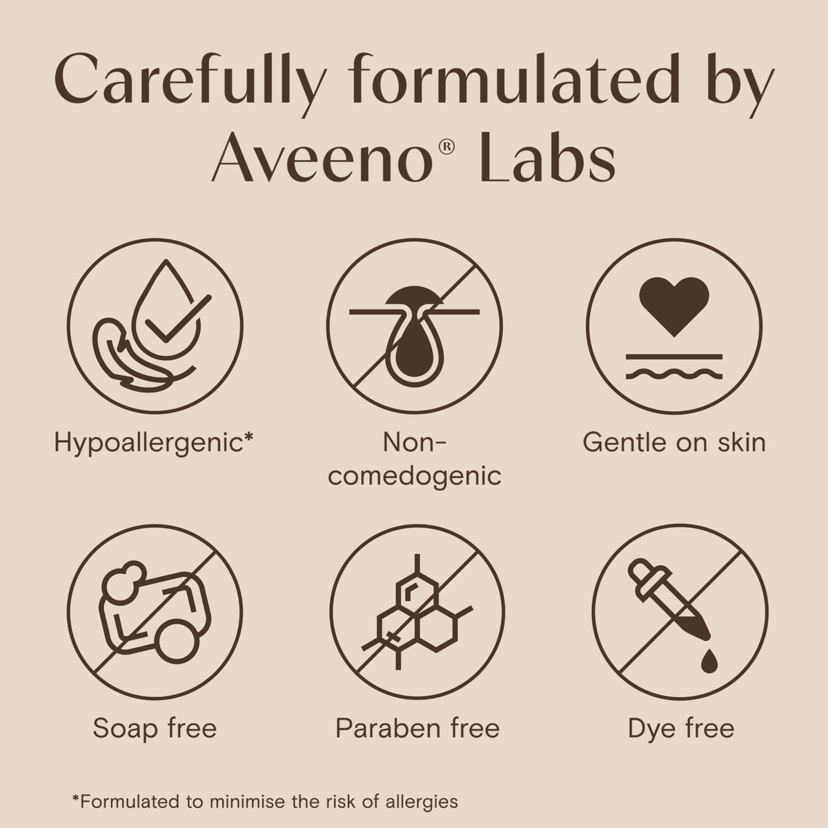 Aveeno Brightening Cleanser next to daily skincare products