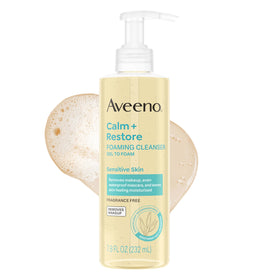 Aveeno Calm + Restore Foaming Cleanser 7.8 fl. oz front view