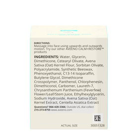 Aveeno Calm + Restore Oat Gel Facial Moisturizer with oat and feverfew ingredients