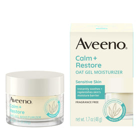 Aveeno Calm + Restore Oat Gel Moisturizer in skincare routine
