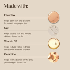 Aveeno Calm + Restore Redness Relief Cream with oat and feverfew ingredients