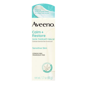 Aveeno Calm + Restore Skin Therapy Balm 1.7 oz with measuring scale