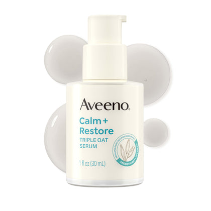 Aveeno Calm + Restore Triple Oat Face Serum 1 fl oz front view