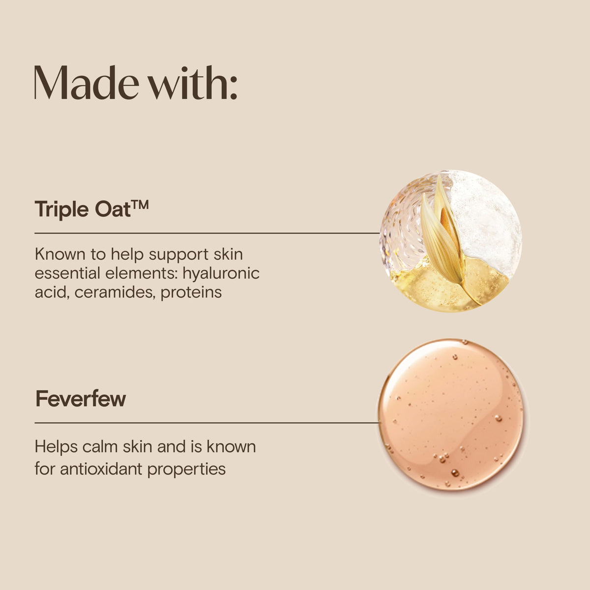 Aveeno Calm + Restore Triple Oat Face Serum application process