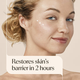 Aveeno Calm + Restore Triple Oat Face Serum texture on hand