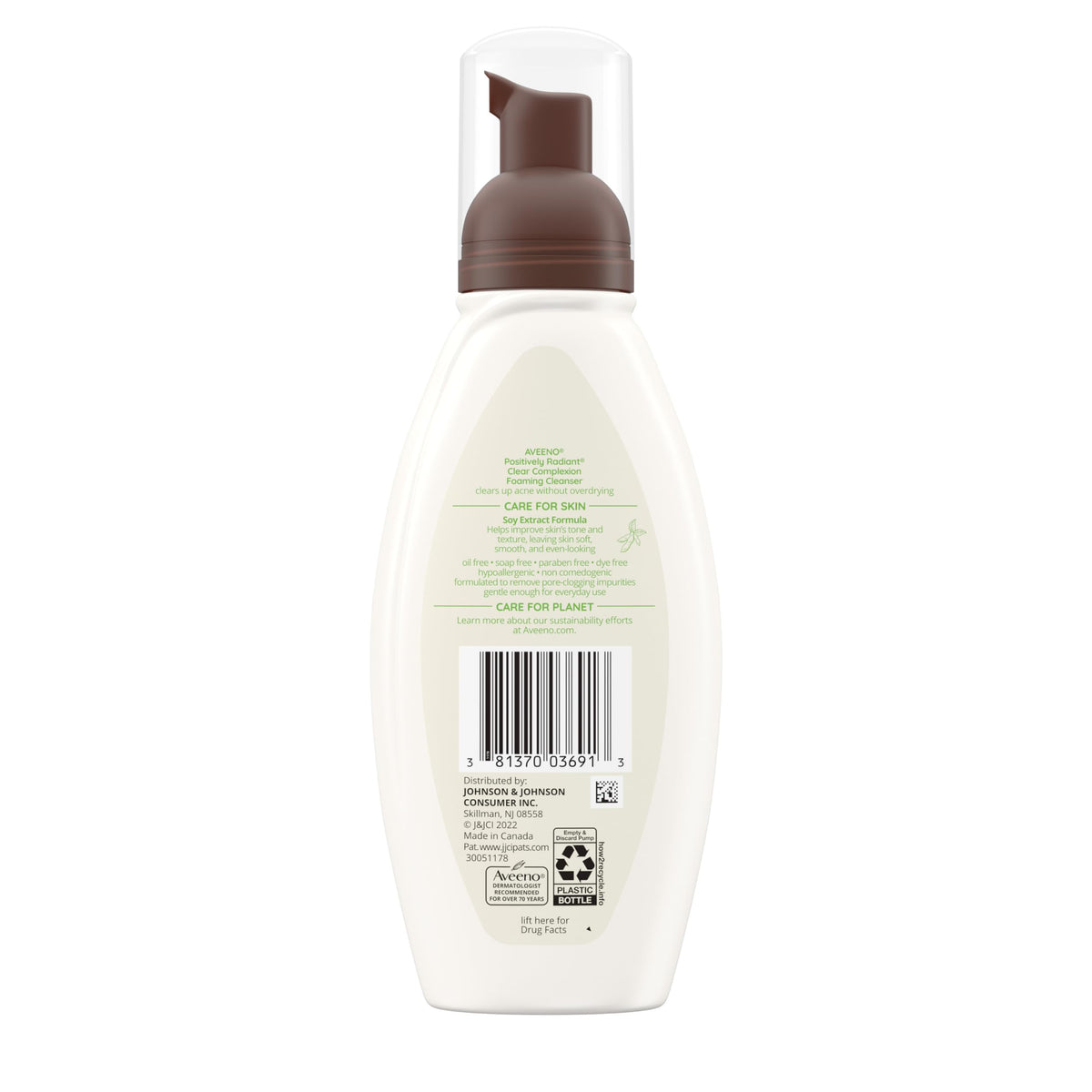 Aveeno Clear Complexion Foaming Cleanser packaging details