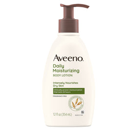 Aveeno Daily Moisturizing Body Lotion application on skin
