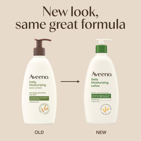 Aveeno Daily Moisturizing Body Lotion back view with ingredient details