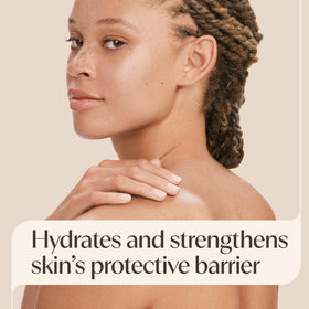 Aveeno Daily Moisturizing Body Lotion cap open showing texture