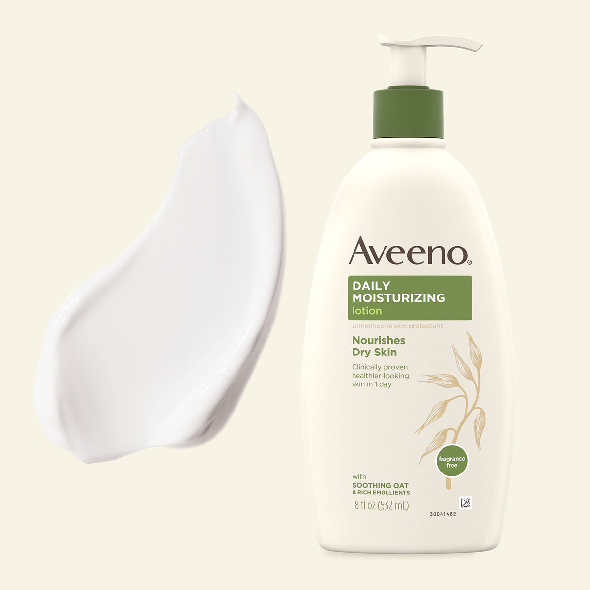 Aveeno Daily Moisturizing Body Lotion on a bathroom countertop
