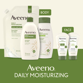 Aveeno Daily Moisturizing Body Lotion with soothing oatmeal ingredients