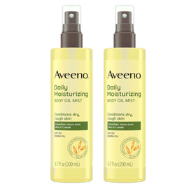 Aveeno Daily Moisturizing Body Oil Mist twin pack front view