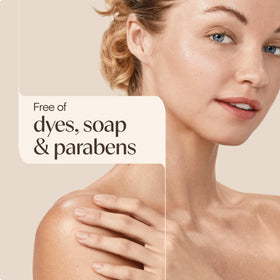 Aveeno Daily Moisturizing Body Wash lathered in hands