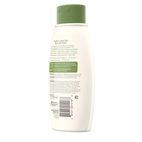 Aveeno Daily Moisturizing Body Wash on bathroom shelf