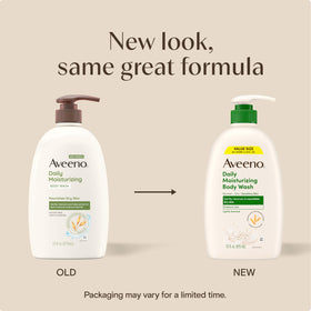 Aveeno Daily Moisturizing Body Wash with prebiotic oat close-up