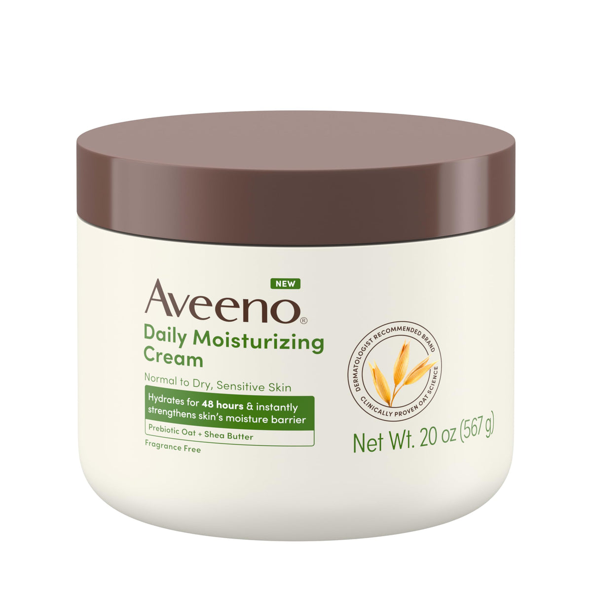 Aveeno Daily Moisturizing Cream 20 Oz front view